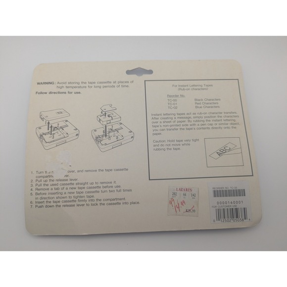 Brother P-Touch TC-33 Tape Cassette 2 Pack Gold on Black 12mm 1/2" for PT-6/8/10 - Picture 6 of 7